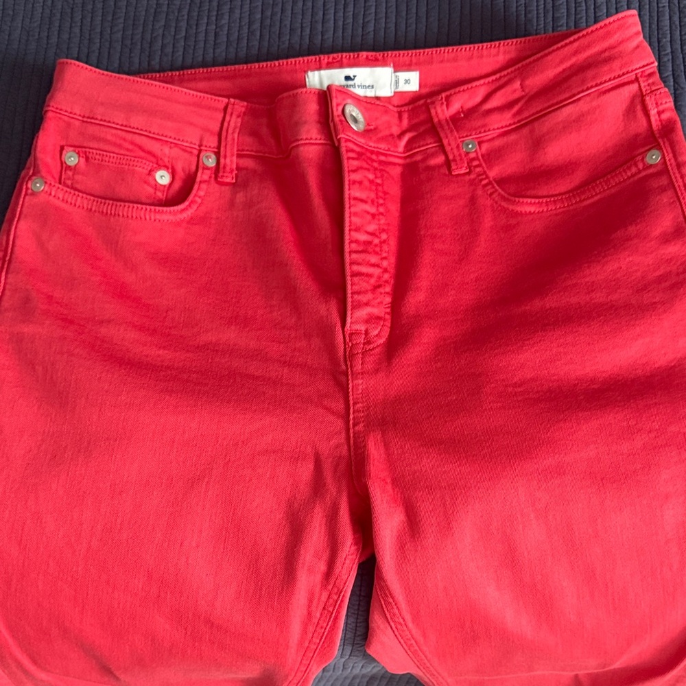 Vineyard Vines Women's coral Skinny Jeans